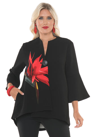 Jacket Vince Black Red Flower - 59